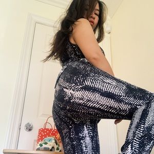 Pattern vintage jumpsuit